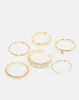 Women Gold Embellished Ring Set (Pack of 6) sold by Redtag