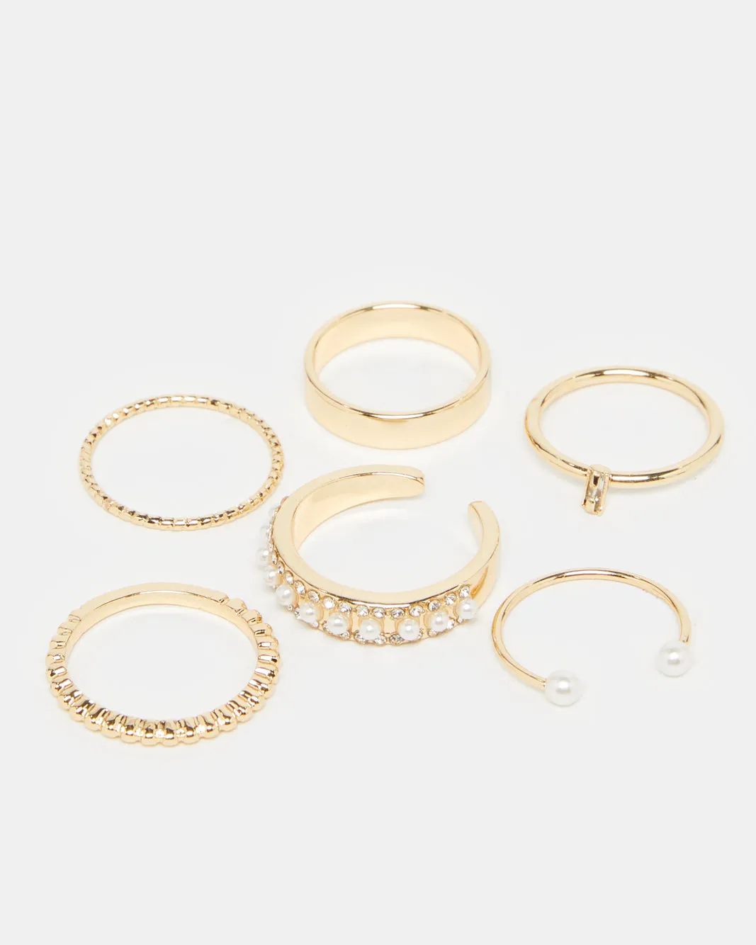 Women Gold Embellished Ring Set (Pack of 6) sold by Redtag product image thumbnail 3