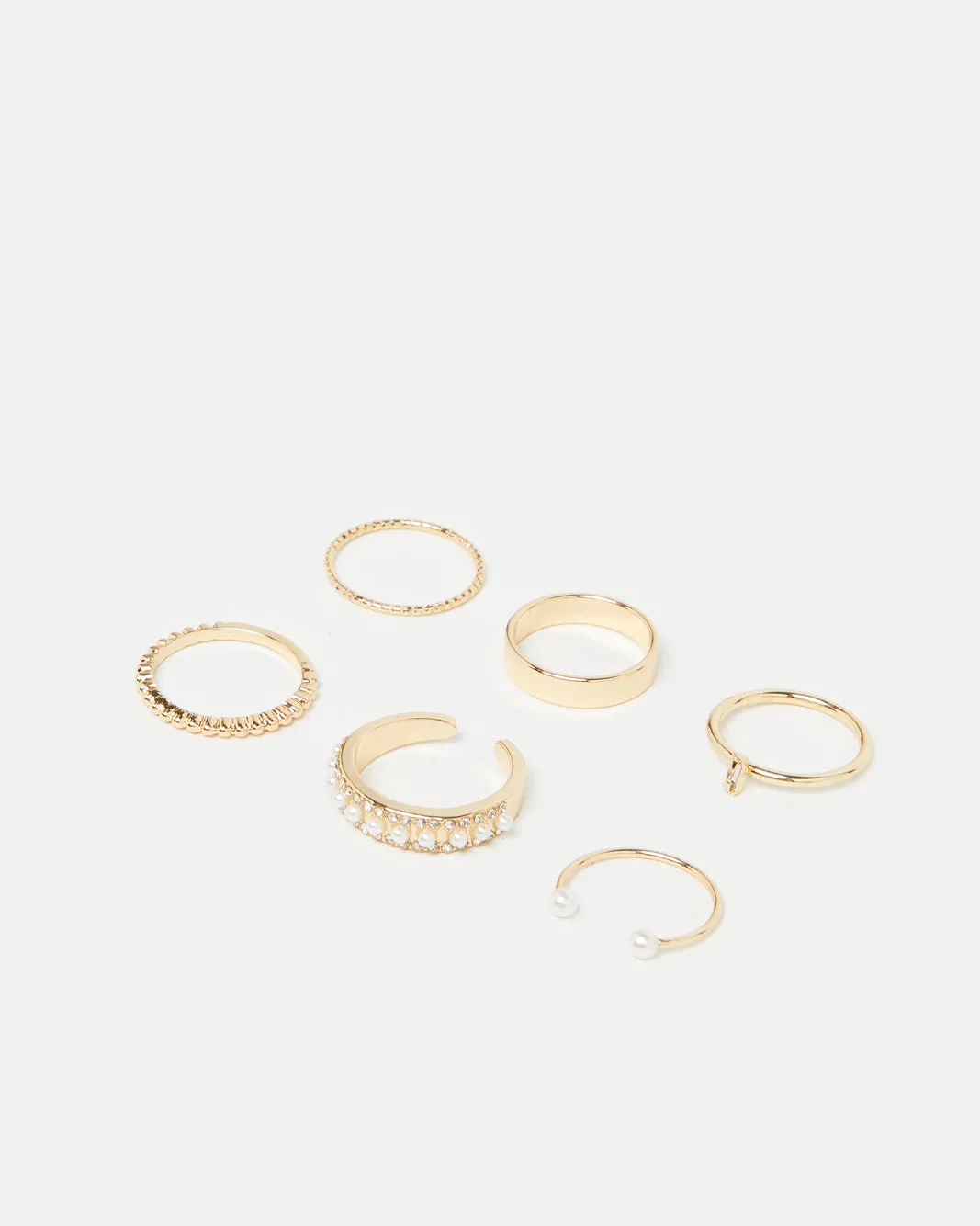 Women Gold Embellished Ring Set (Pack of 6) sold by Redtag product image thumbnail 2