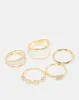 Women Gold Embellished Ring Set (Pack of 6) sold by Redtag