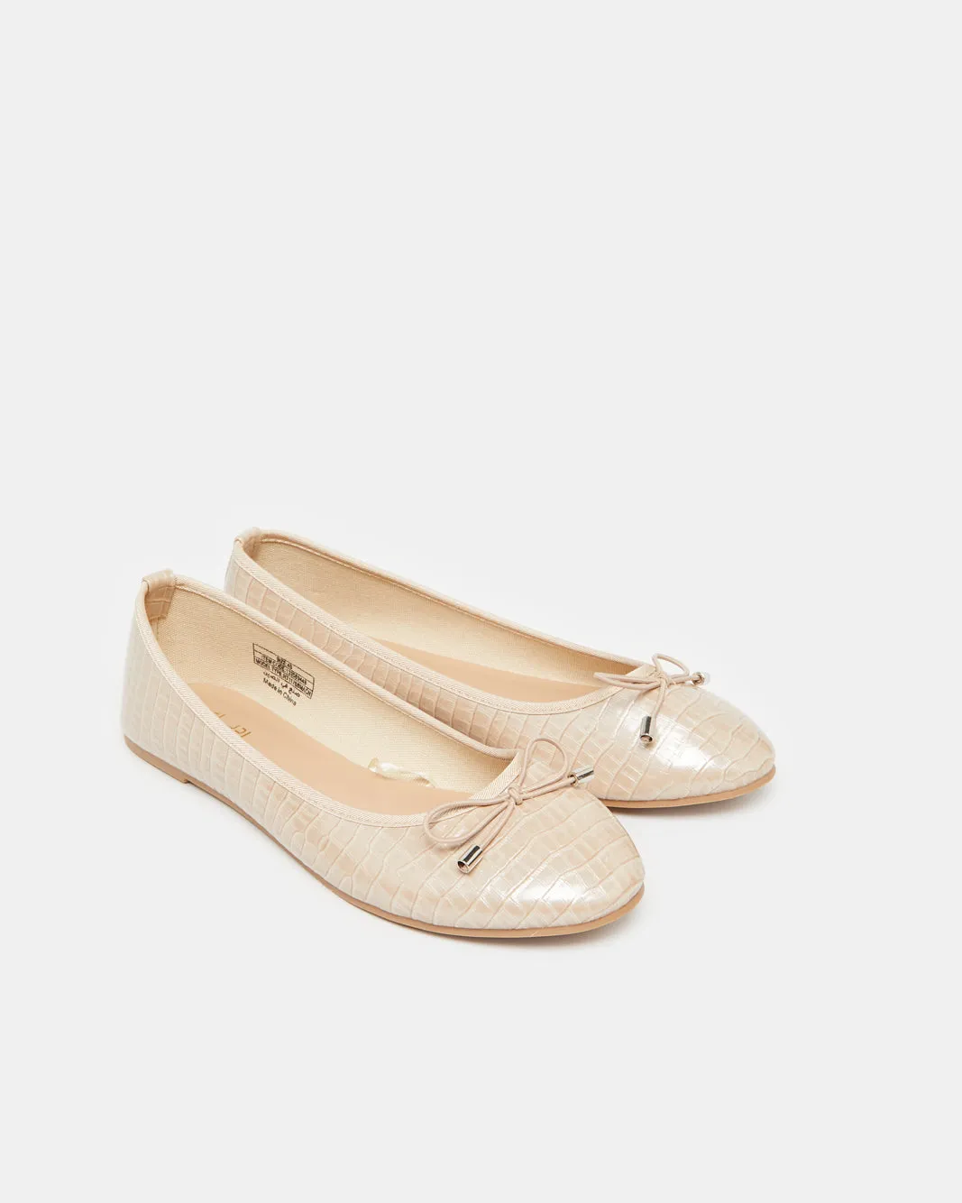 Women Beige Ballerina With Bow Trim sold by Redtag product image thumbnail 2