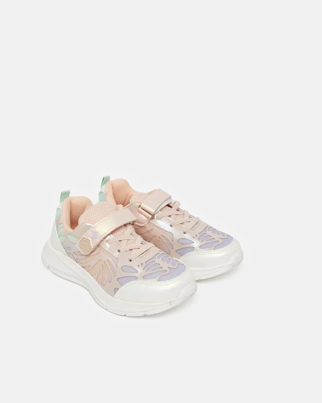 Girls Pink Colour Block Velcro Trainer sold by Redtag product image thumbnail 2