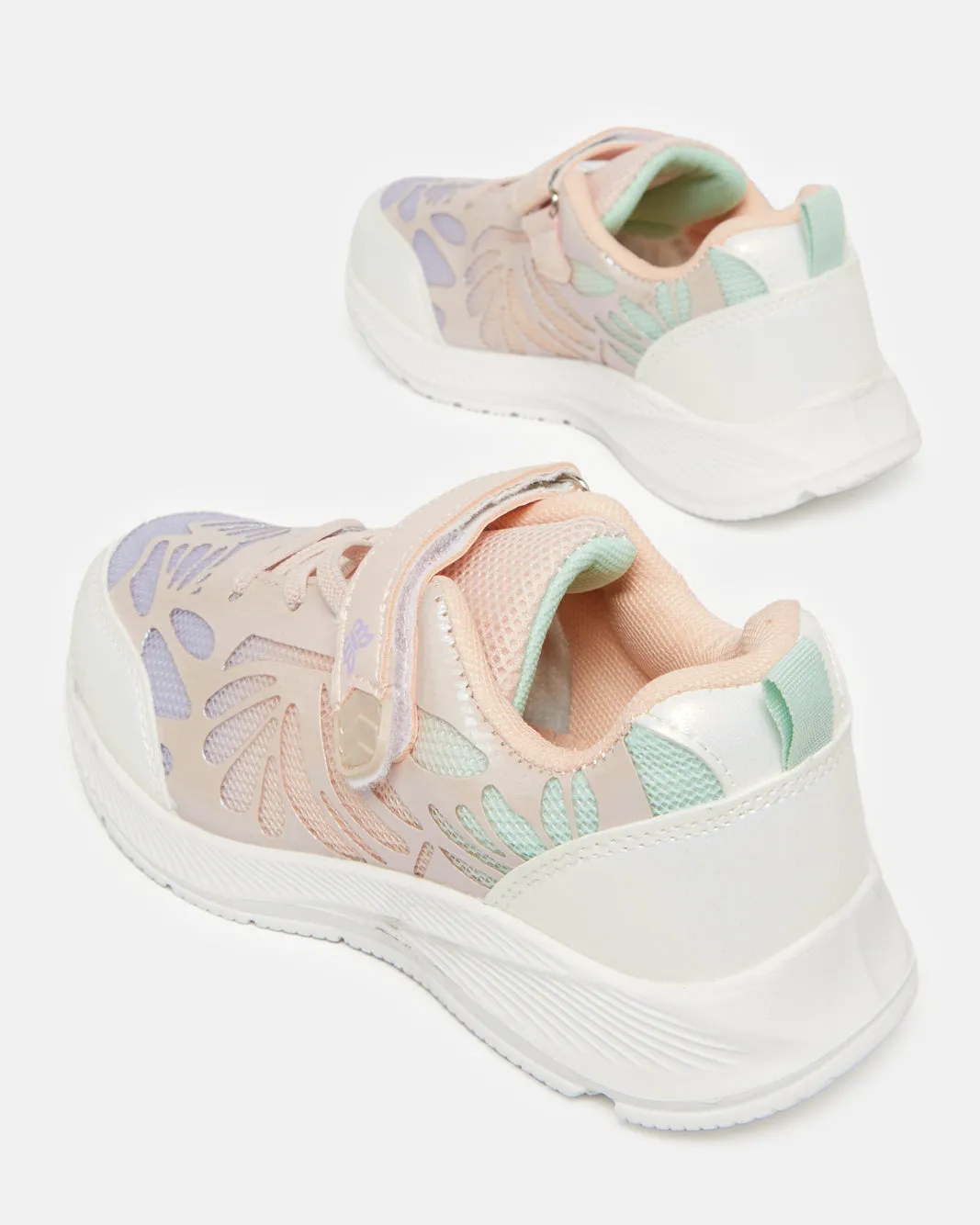 Girls Pink Colour Block Velcro Trainer sold by Redtag product image thumbnail 4