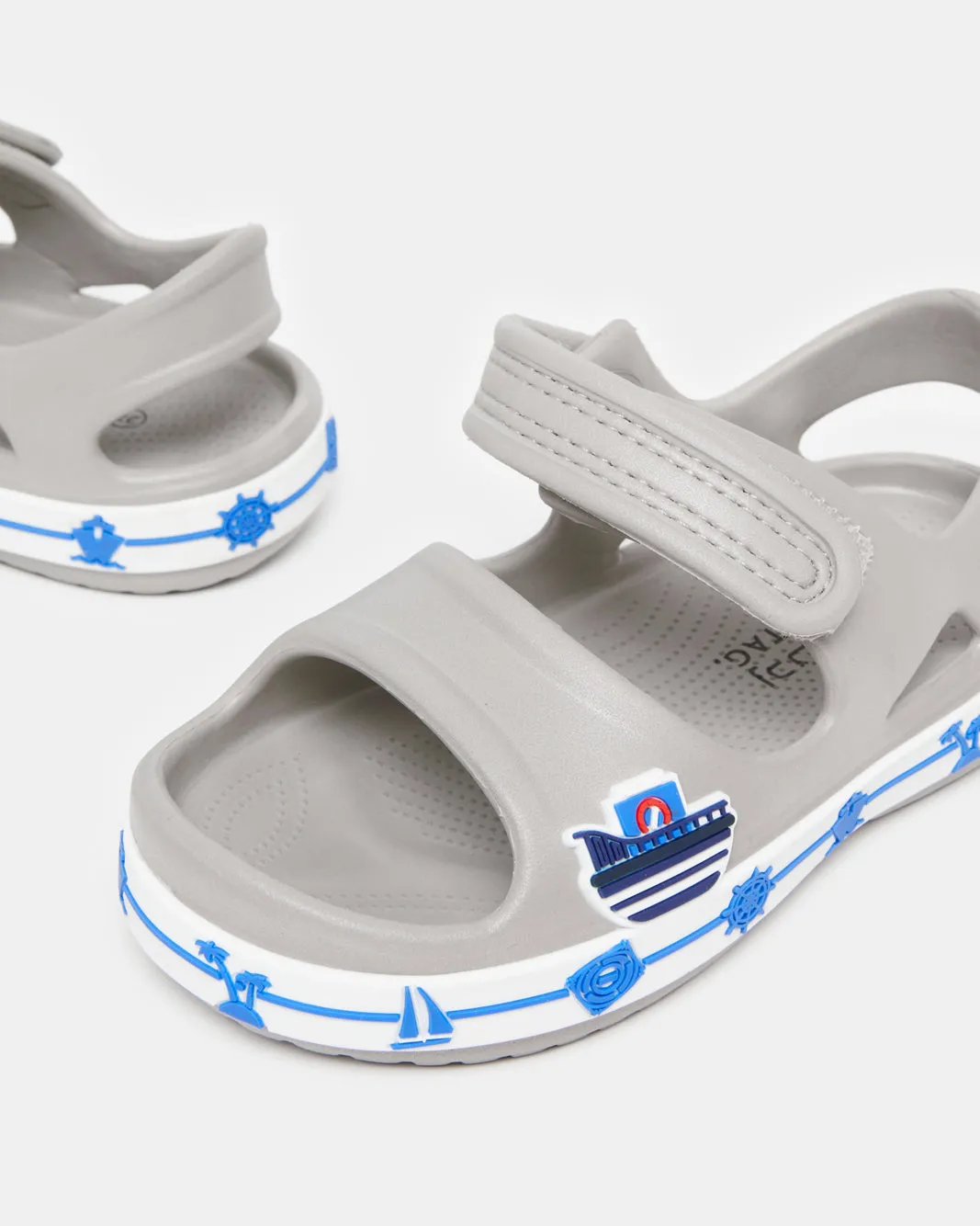 Boys Grey Moulded Slide sold by Redtag product image thumbnail 3