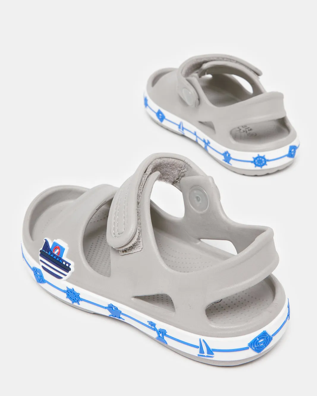 Boys Grey Moulded Slide sold by Redtag product image thumbnail 4