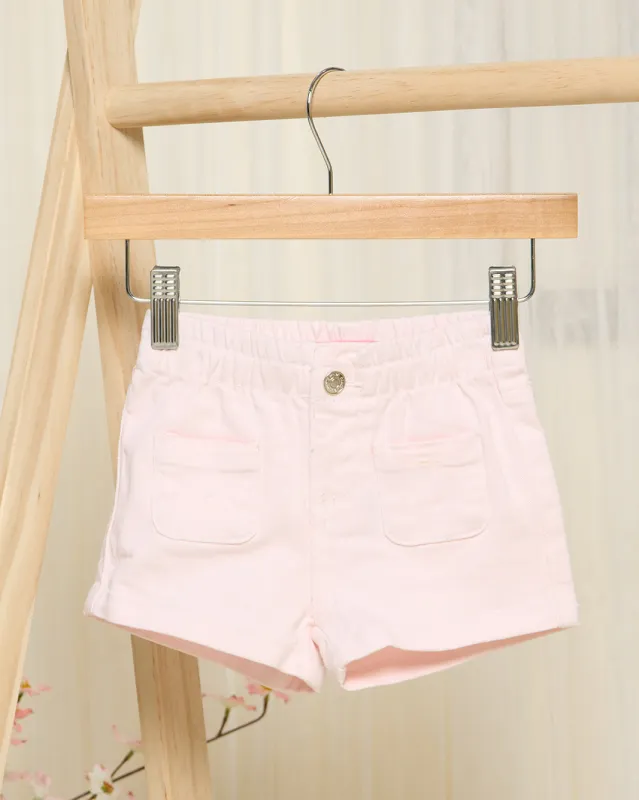 Infant Girls Pink Denim Shorts sold by Redtag