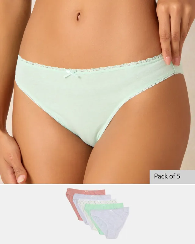 Women Assorted Highleg Brief Set (Pack of 5) sold by Redtag
