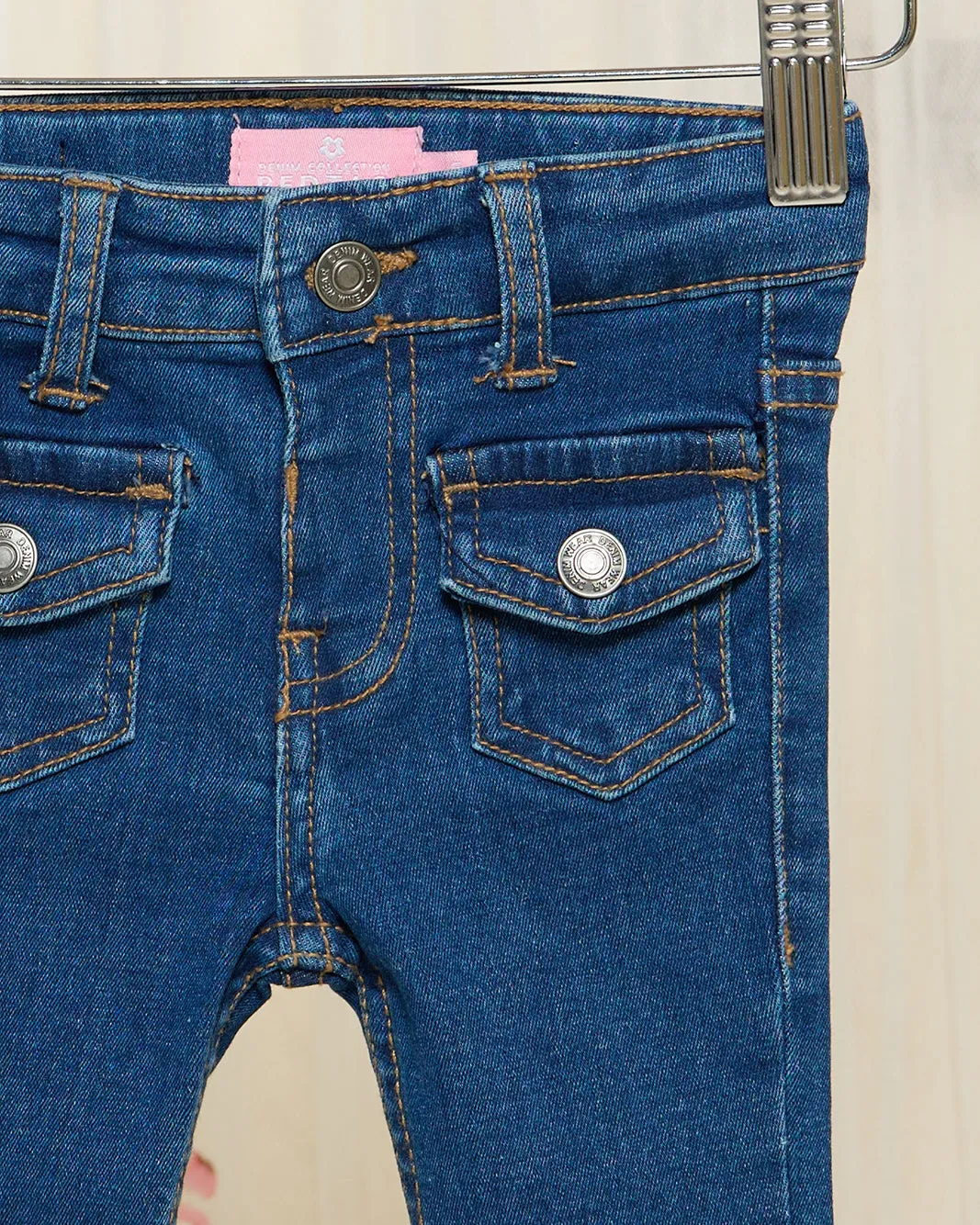 Infant Girls Blue Two-Front Pocket Jeans sold by Redtag product image thumbnail 2