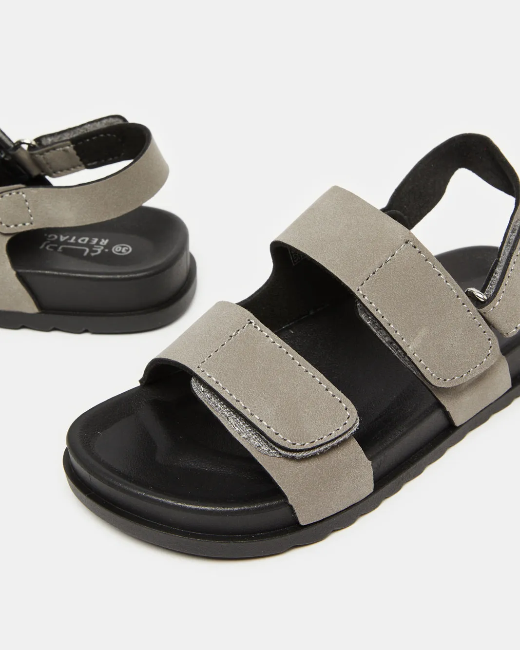 Boys Plain Grey Comfort Sandals sold by Redtag product image thumbnail 3