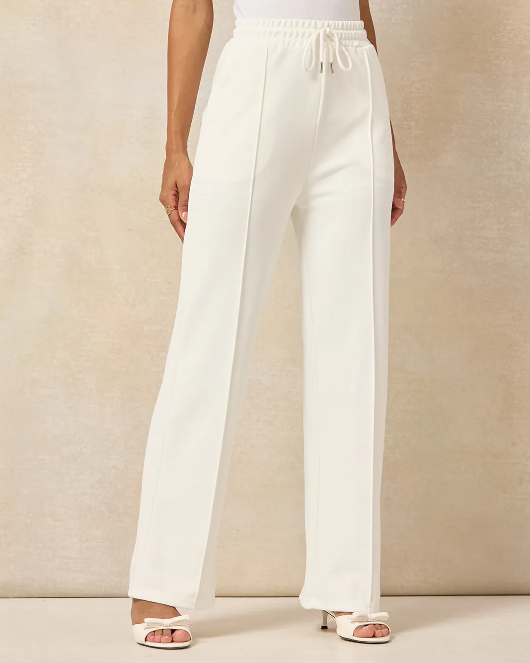 Women Ivory Elasticated Waist Wide Leg Trouser sold by Redtag