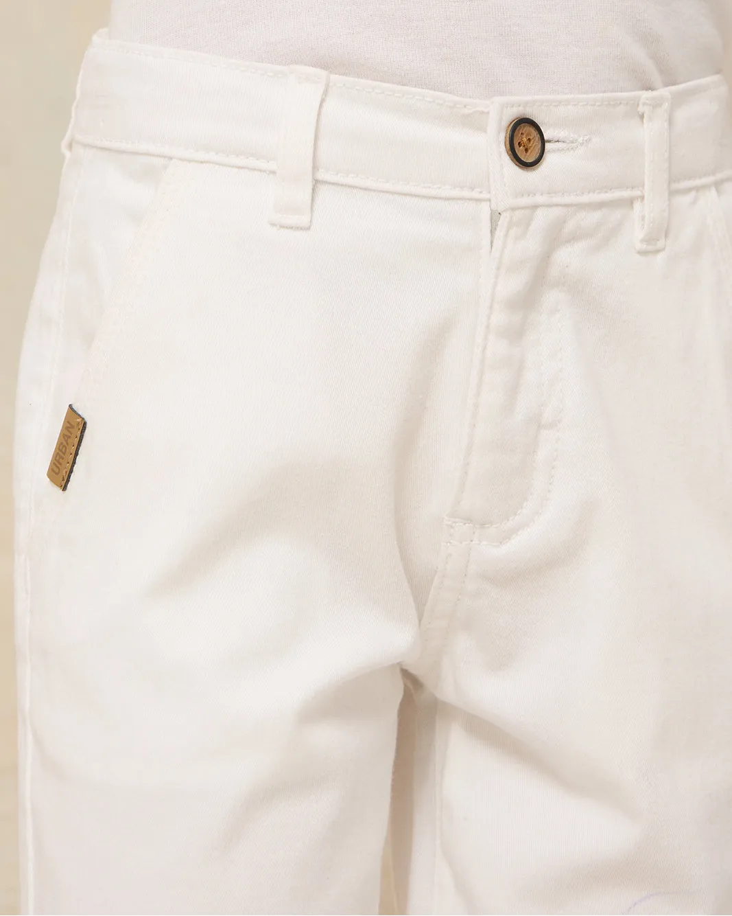 Boys White Chino Shorts sold by Redtag product image thumbnail 4