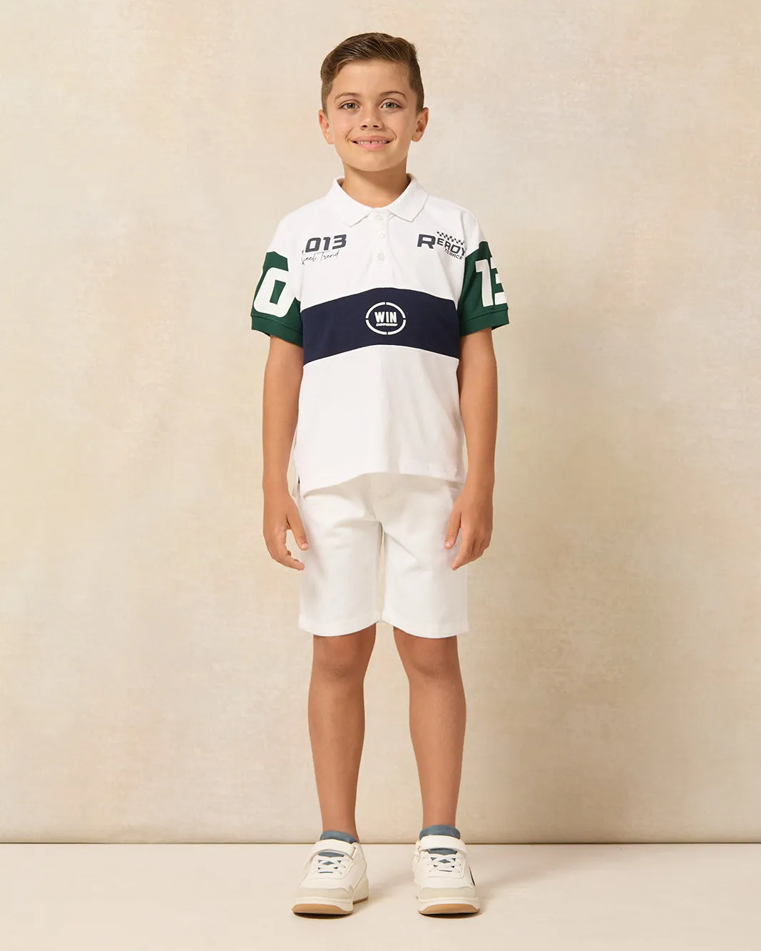 Boys White Chino Shorts sold by Redtag product image thumbnail 2