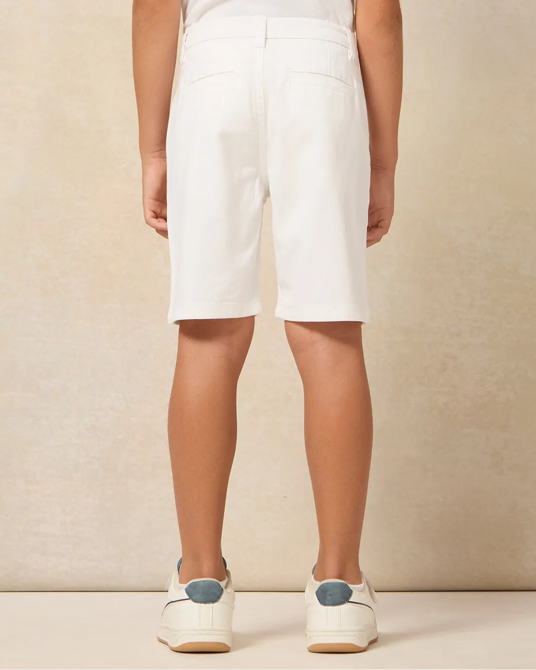 Boys White Chino Shorts sold by Redtag product image thumbnail 3