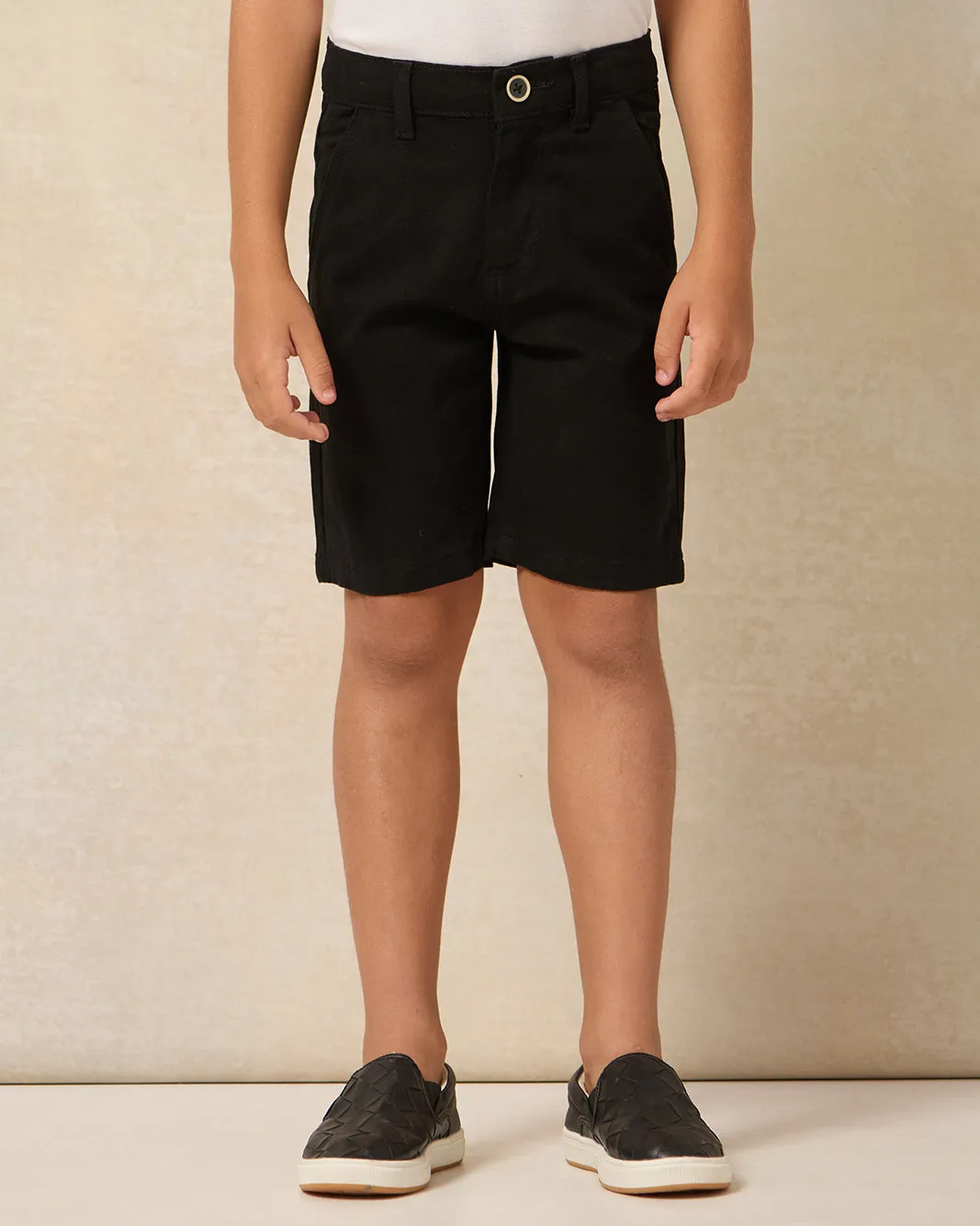 Boys Black Chino Shorts sold by Redtag