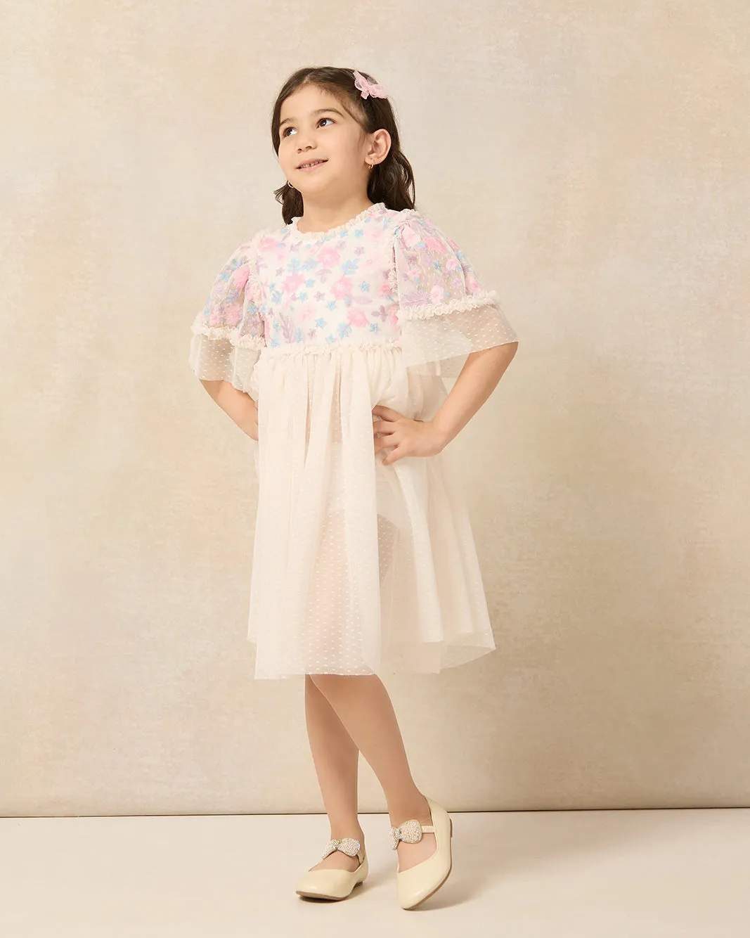 Girls Pink Embellished Dress sold by Redtag product image thumbnail 4