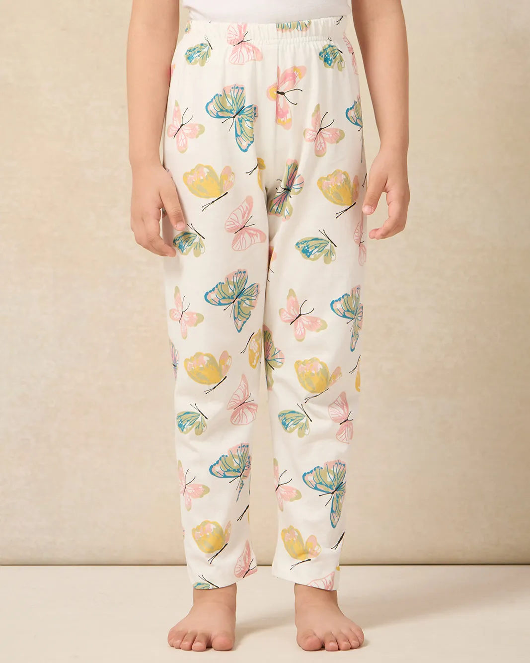 Girls White Printed Pyjama Set (2 Piece) sold by Redtag product image thumbnail 3