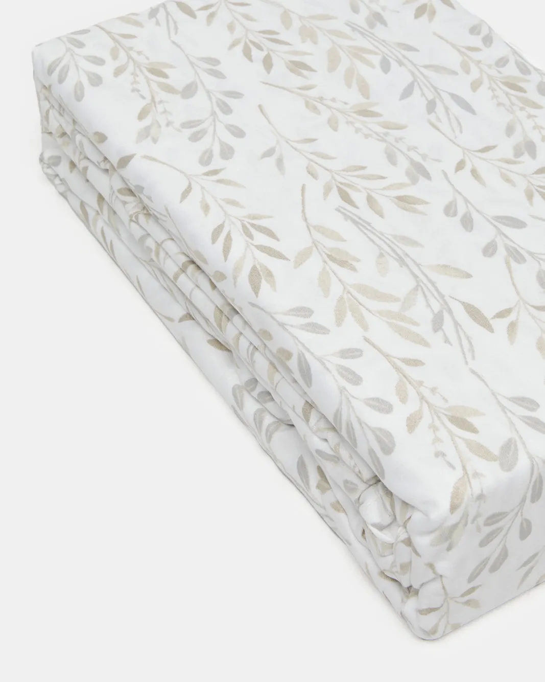 Grey Leaves Printed 2 Piece Flat Sheet (Single Size) sold by Redtag product image thumbnail 3