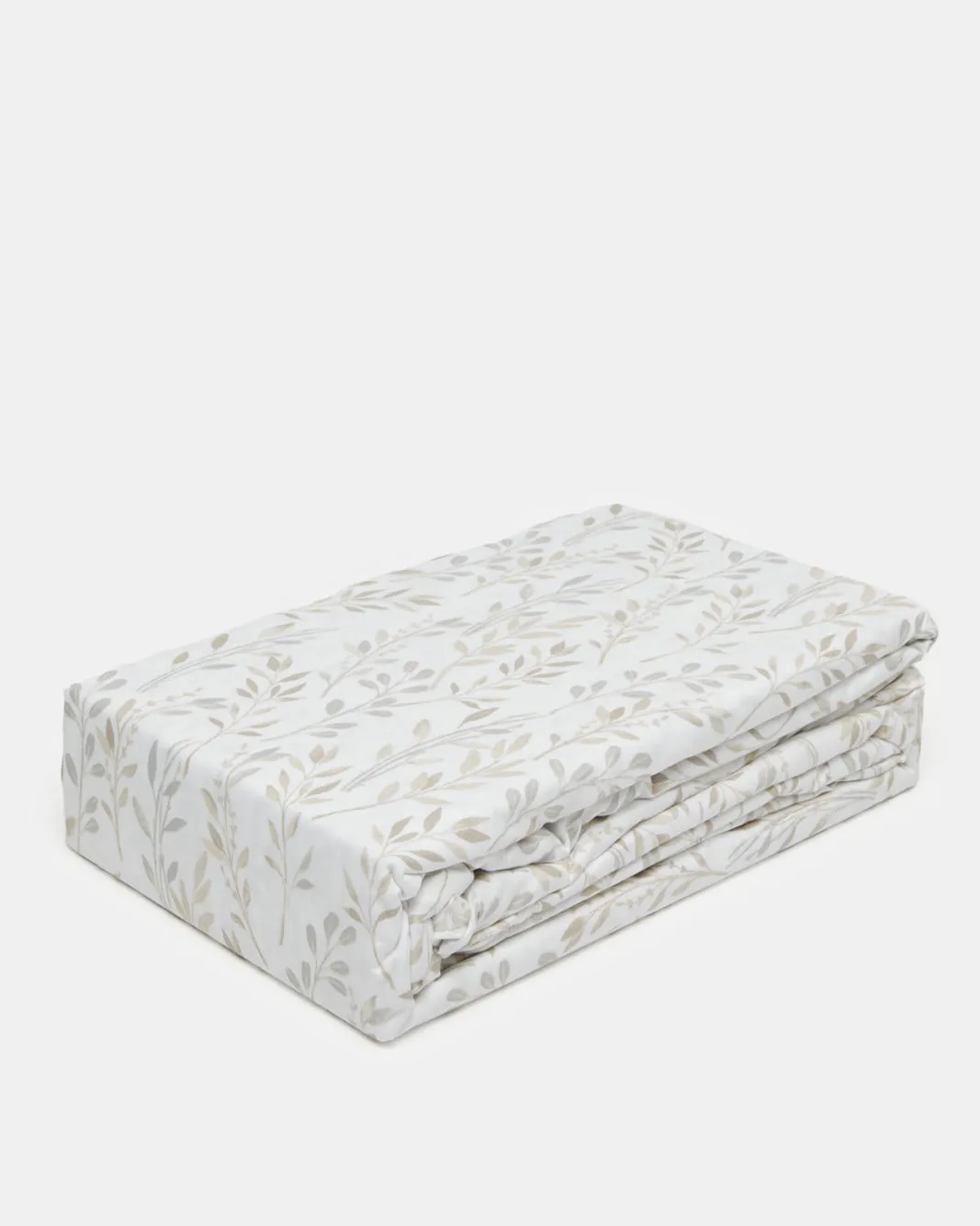 Grey Leaves Printed 2 Piece Flat Sheet (Single Size) sold by Redtag product image thumbnail 2