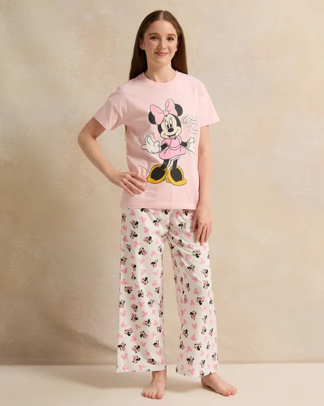 Senior Girls Pink Printed Pyjama Set (2 Piece) sold by Redtag