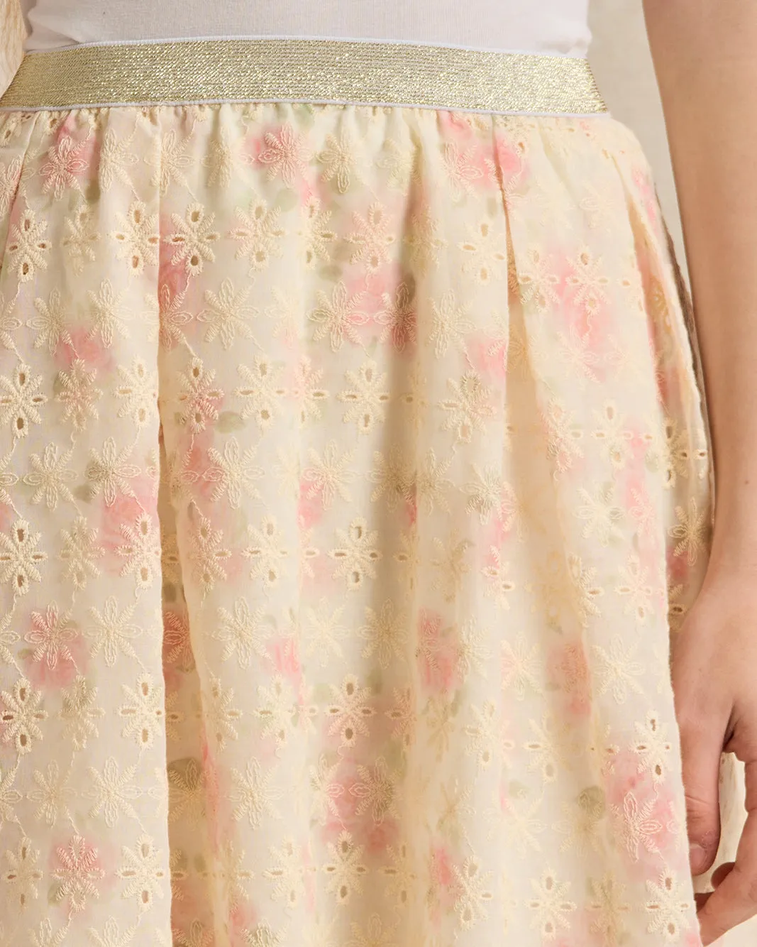 Senior Girls Cream Embellished Skirt sold by Redtag product image thumbnail 4