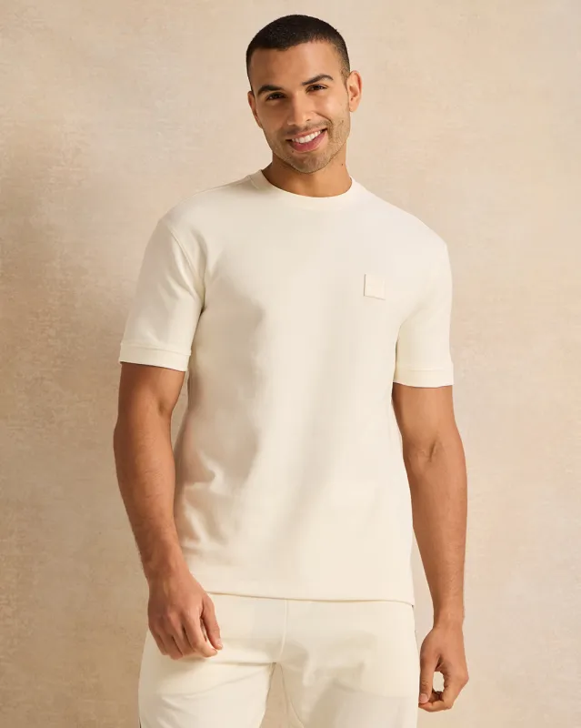 Men Ivory Plain Lounge T-Shirt sold by Redtag