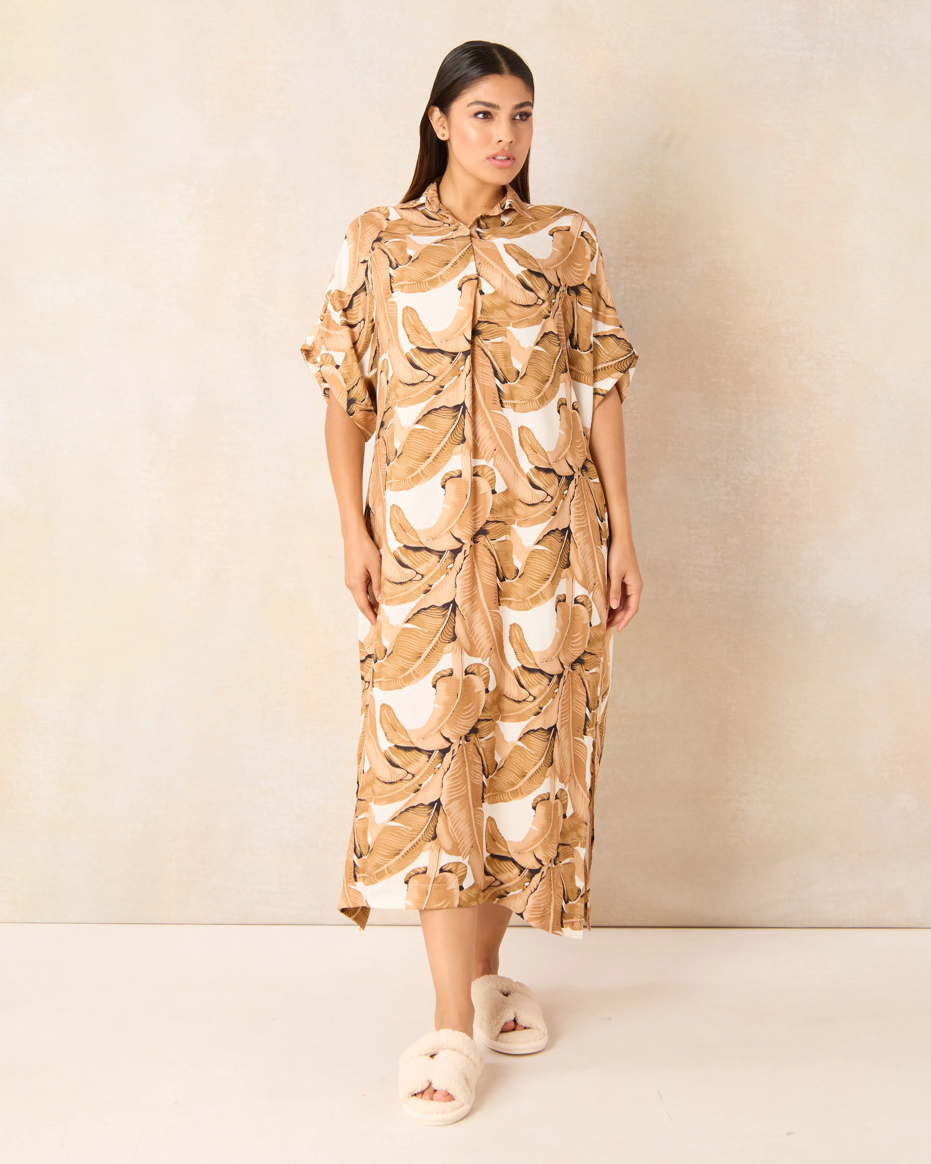 Women Brown Printed Nightgown sold by Redtag product image thumbnail 4