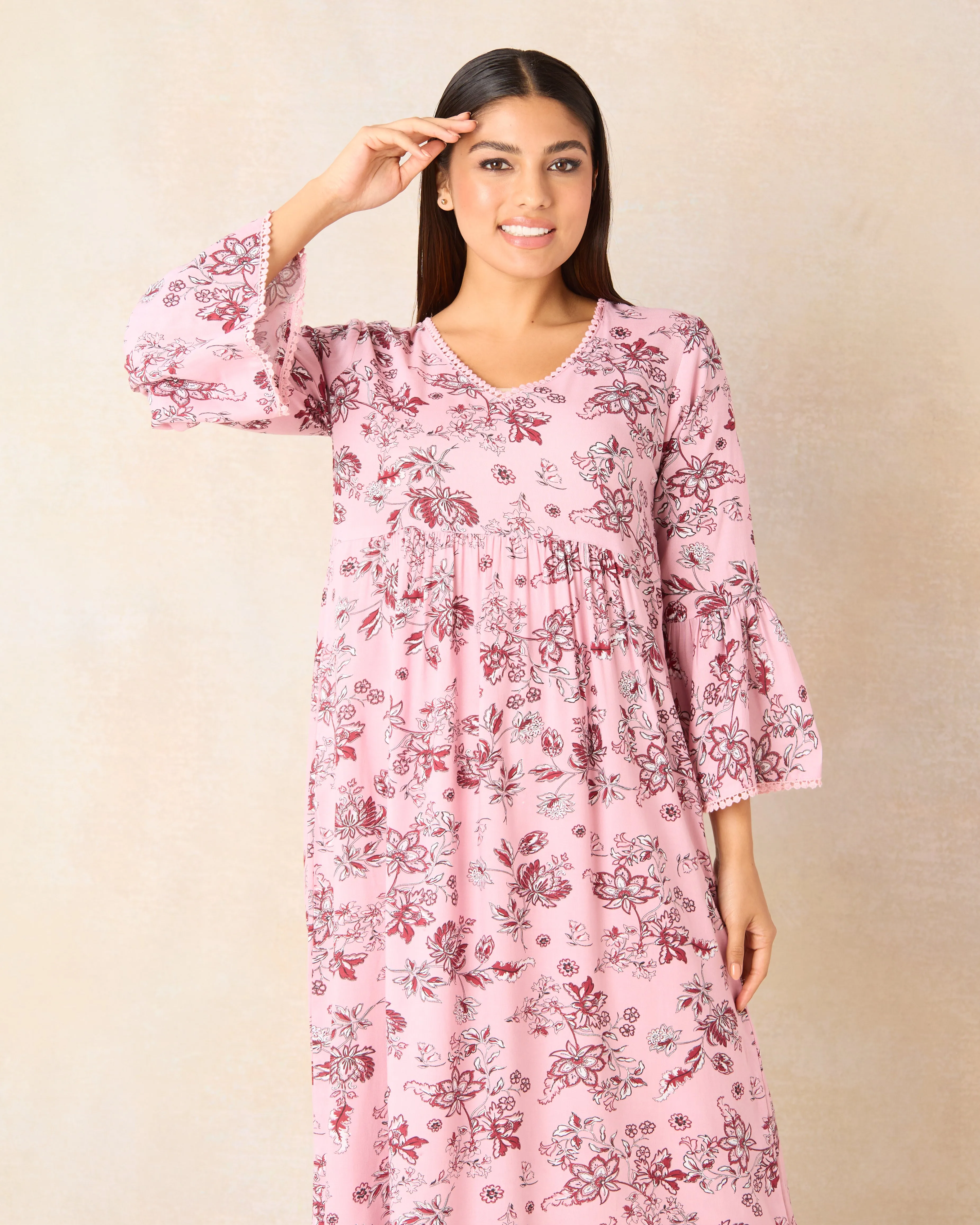 Women Pink Printed Nightgown sold by Redtag product image thumbnail 2