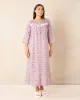 Women Lilac Printed Nightgown sold by Redtag