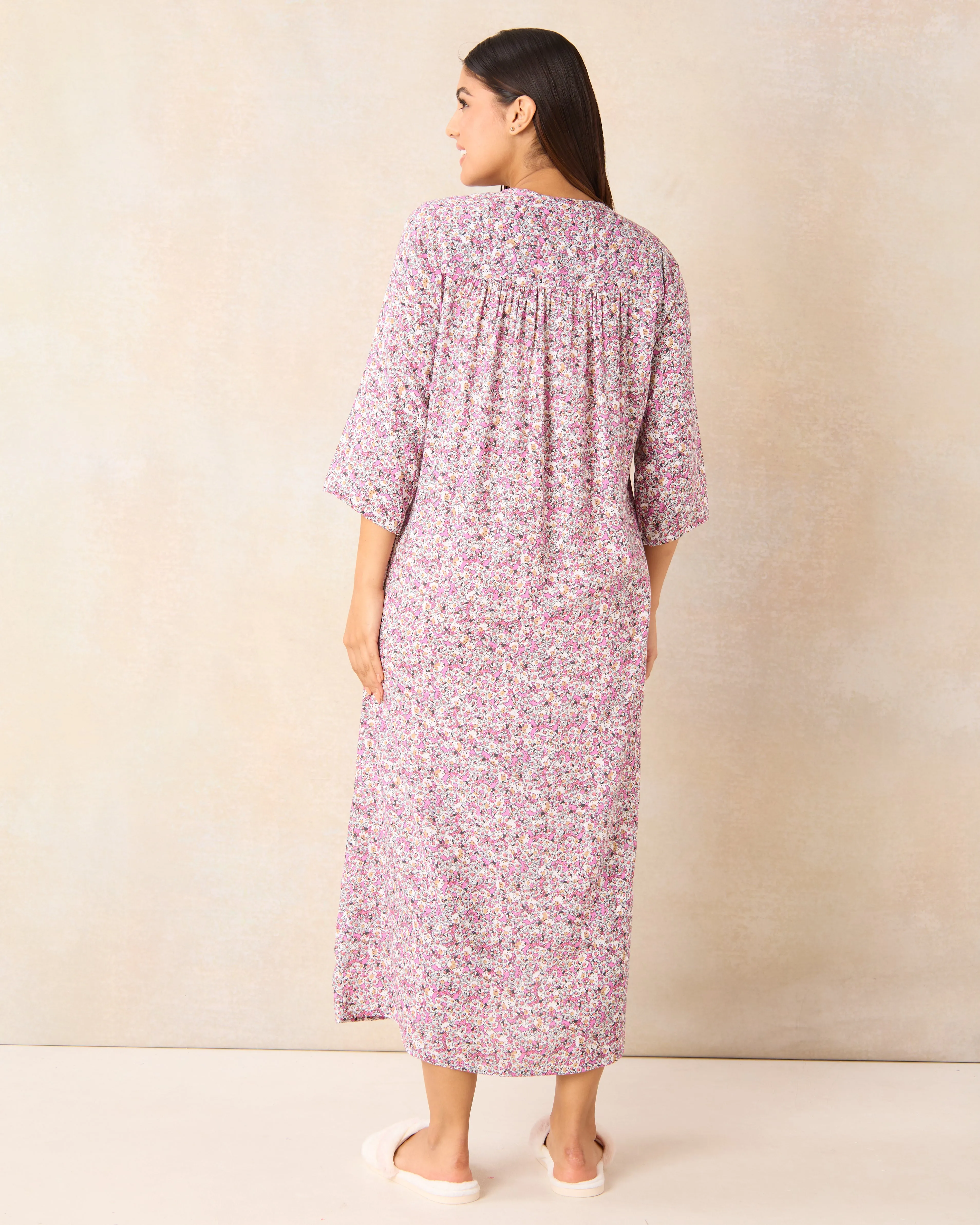 Women Lilac Printed Nightgown sold by Redtag product image thumbnail 3