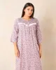 Women Lilac Printed Nightgown sold by Redtag