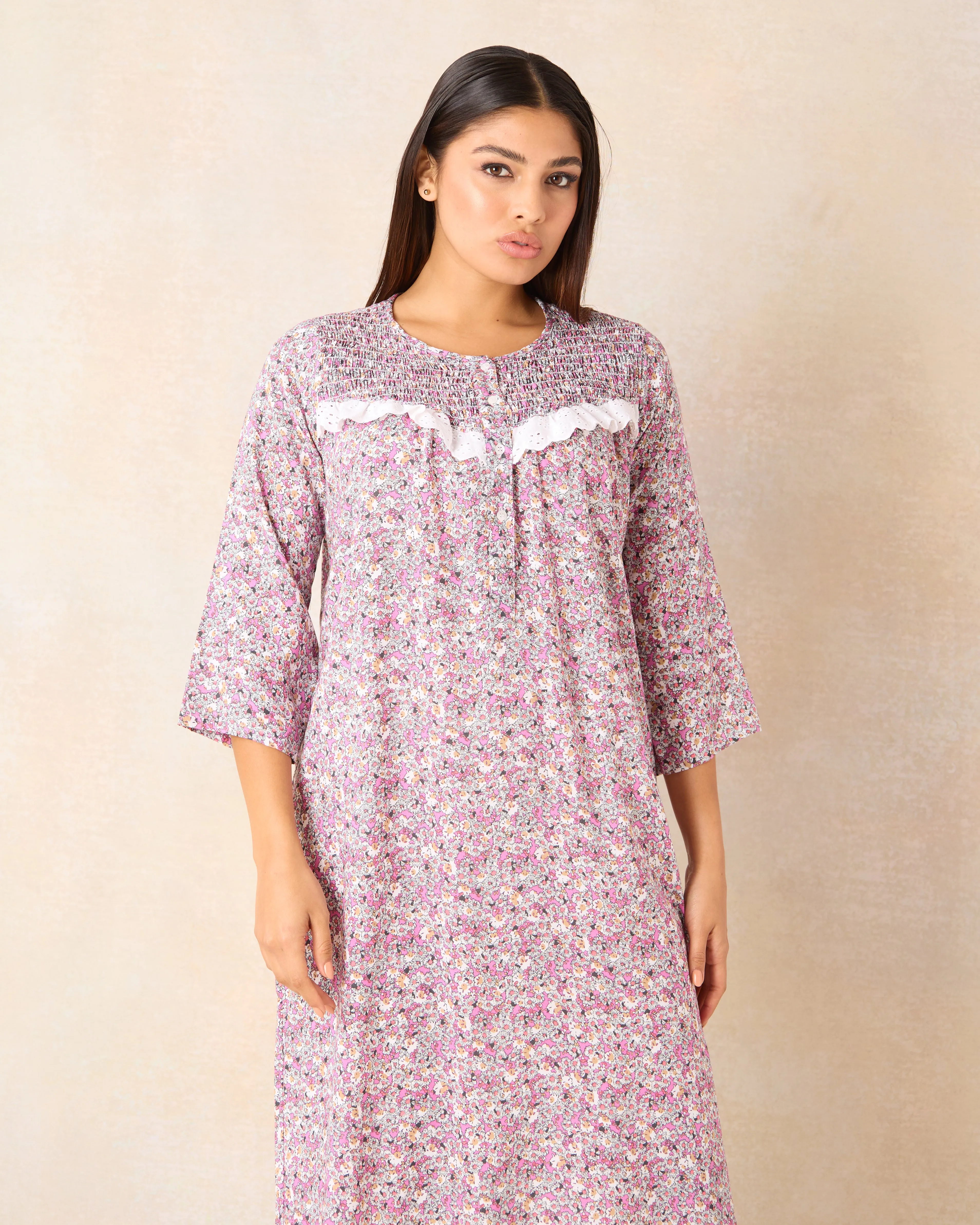 Women Lilac Printed Nightgown sold by Redtag product image thumbnail 2