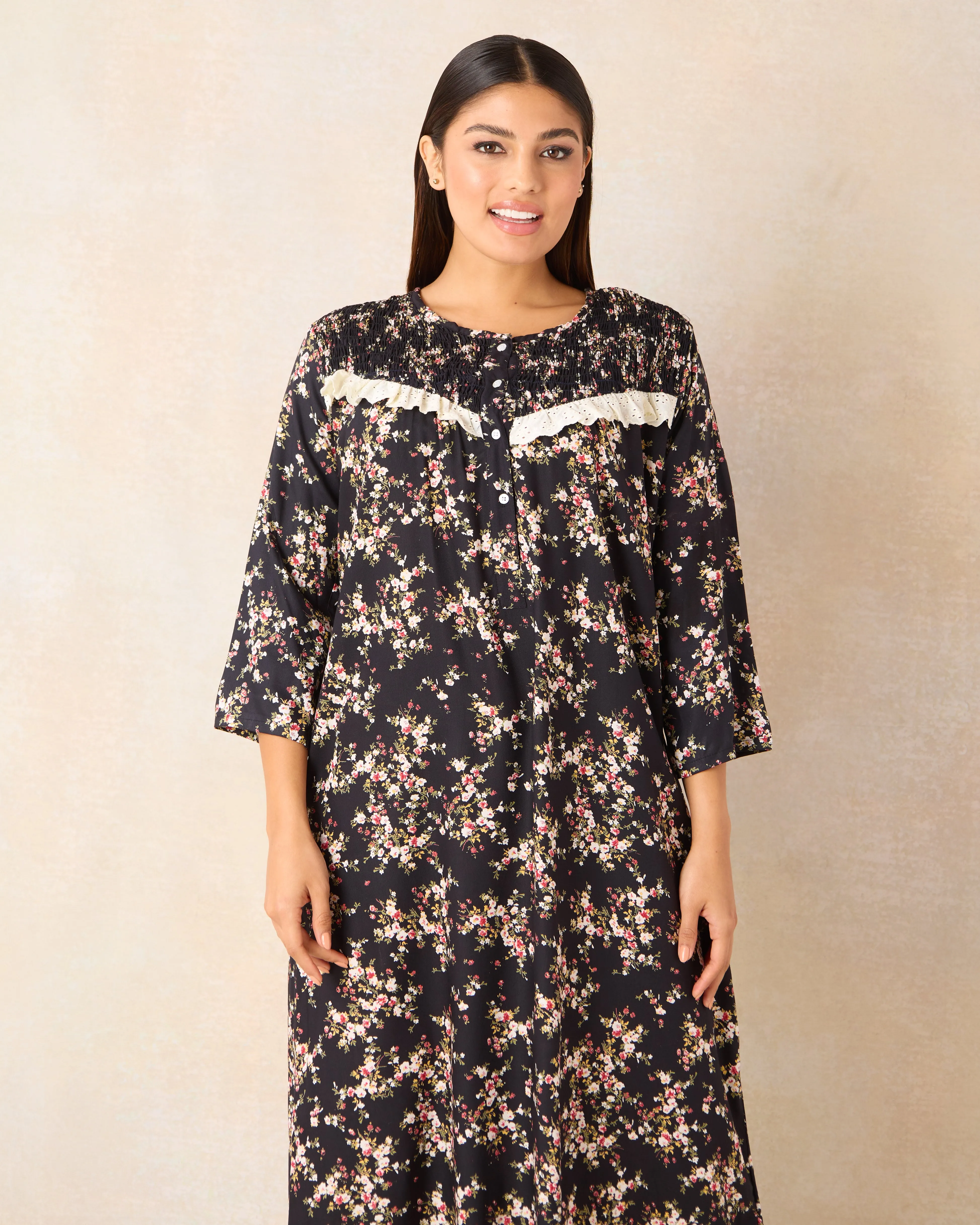 Women Black Printed Nightgown sold by Redtag product image thumbnail 2