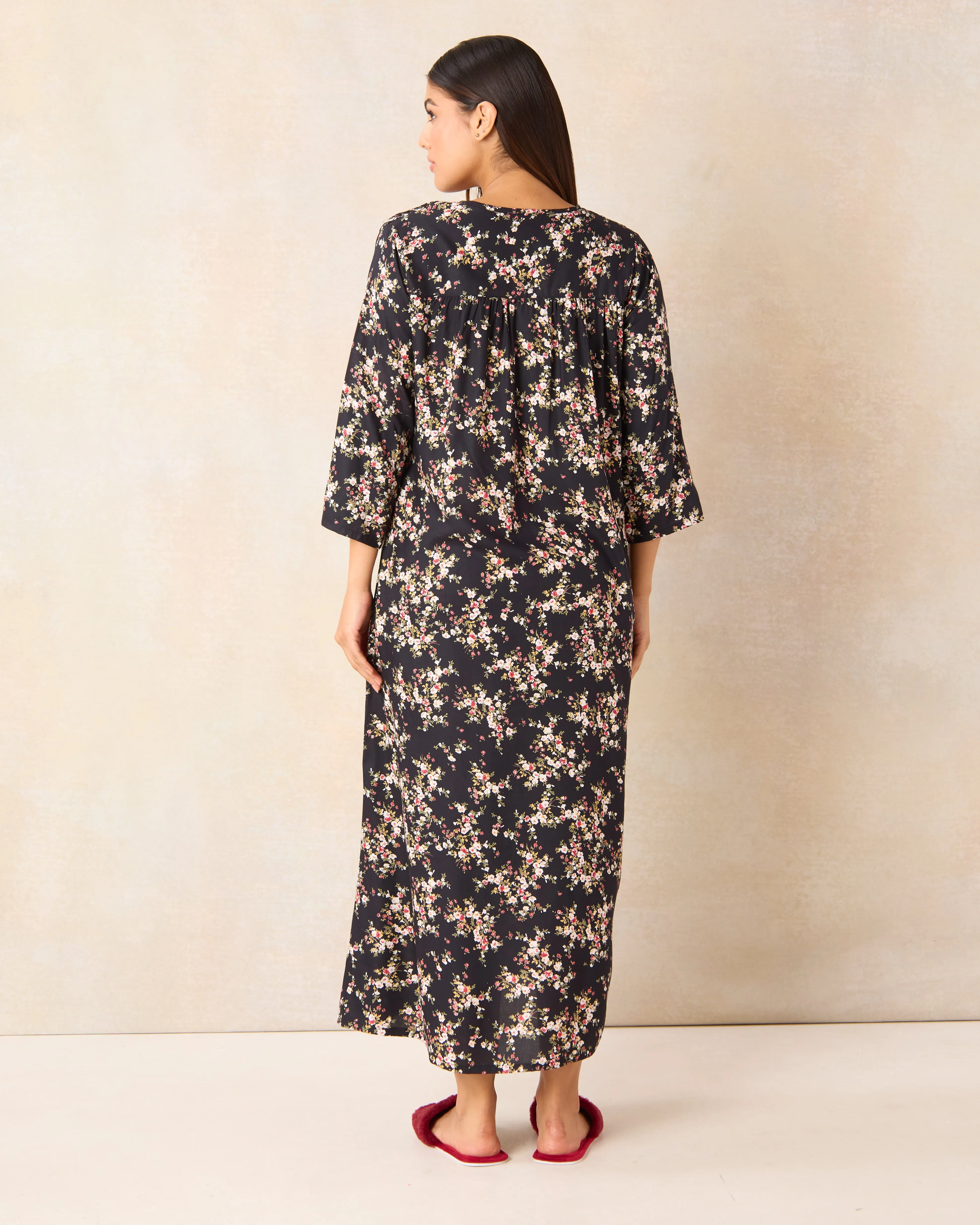 Women Black Printed Nightgown sold by Redtag product image thumbnail 3