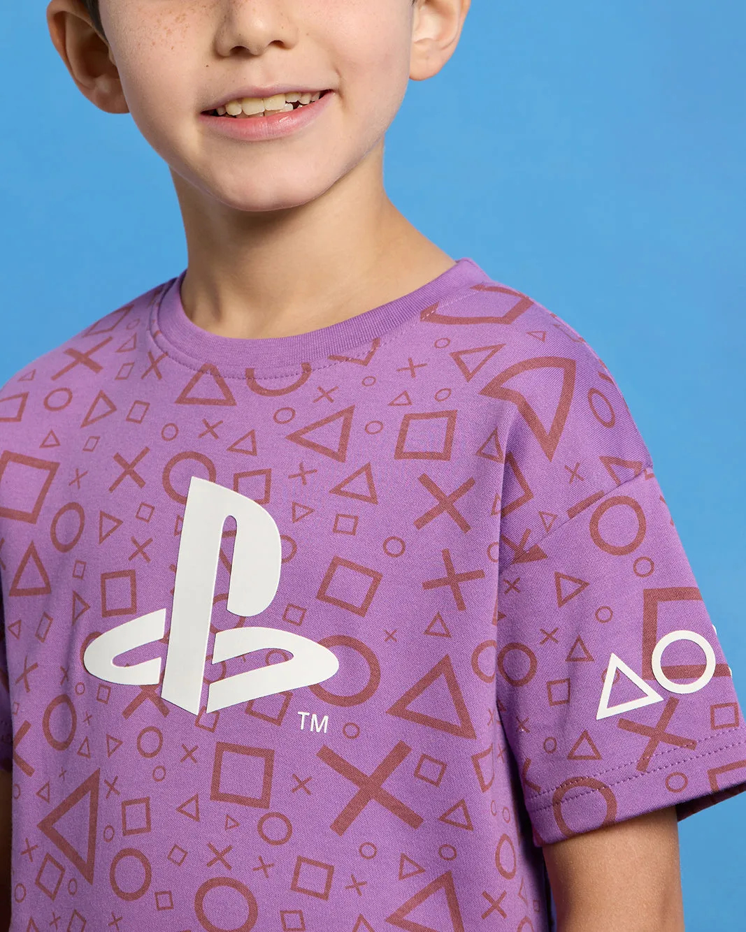 Boys Purple Playstation Print T-Shirt sold by Redtag product image thumbnail 4