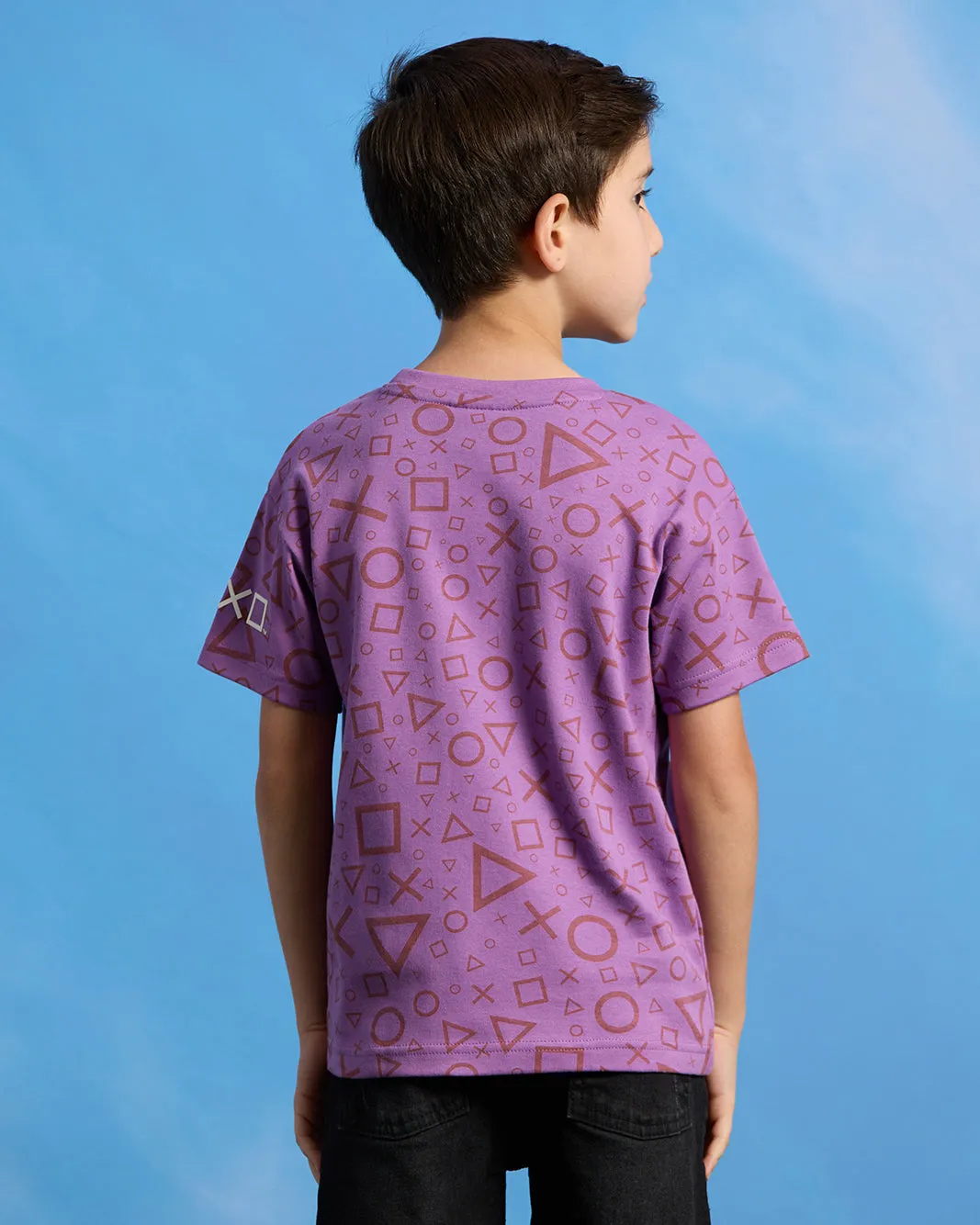 Boys Purple Playstation Print T-Shirt sold by Redtag product image thumbnail 3