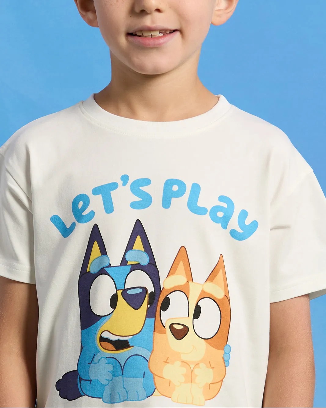 Boys White Bluey Print Short Sleeve T-Shirt sold by Redtag product image thumbnail 4