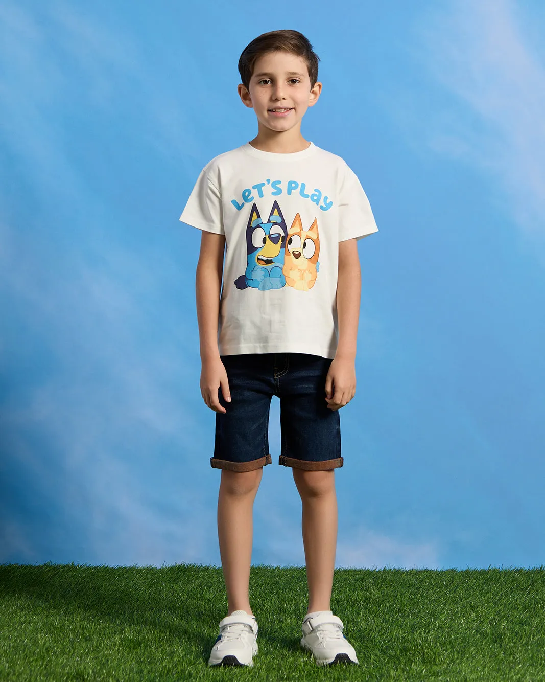 Boys White Bluey Print Short Sleeve T-Shirt sold by Redtag product image thumbnail 2