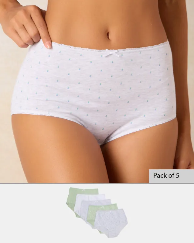 Women Assorted Printed Mama Brief Set (Pack of 5) sold by Redtag