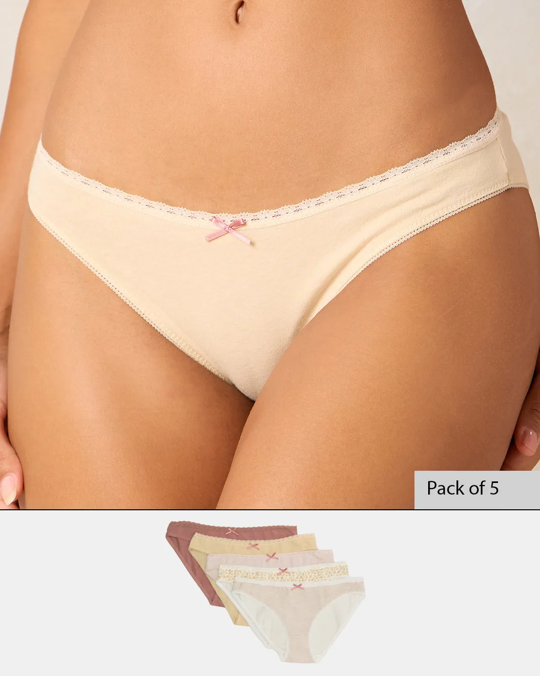 Women Assorted Printed Bikini Brief Set (Pack of 5) sold by Redtag