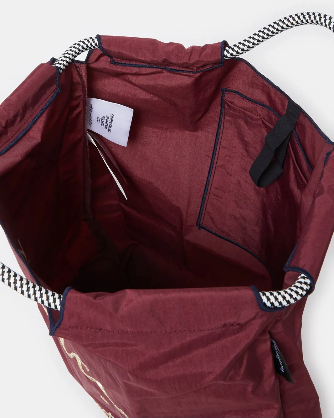 Women Burgundy Printed Shopper Bag sold by Redtag product image thumbnail 4