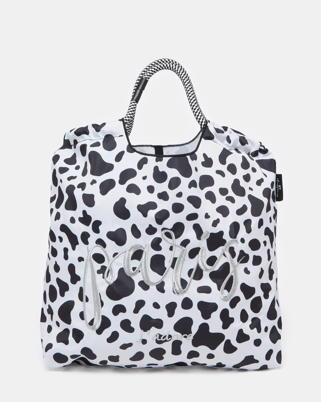 Women White And Black Print Shopper Bag sold by Redtag