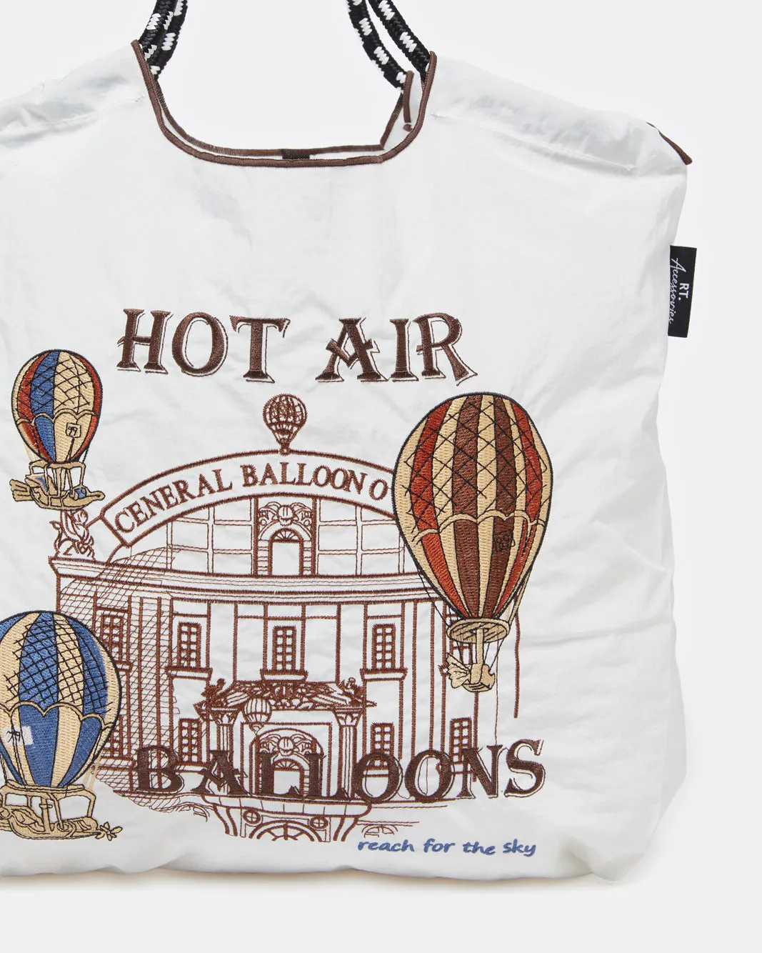 Women White Hot Air Print Shopper Bag sold by Redtag product image thumbnail 3