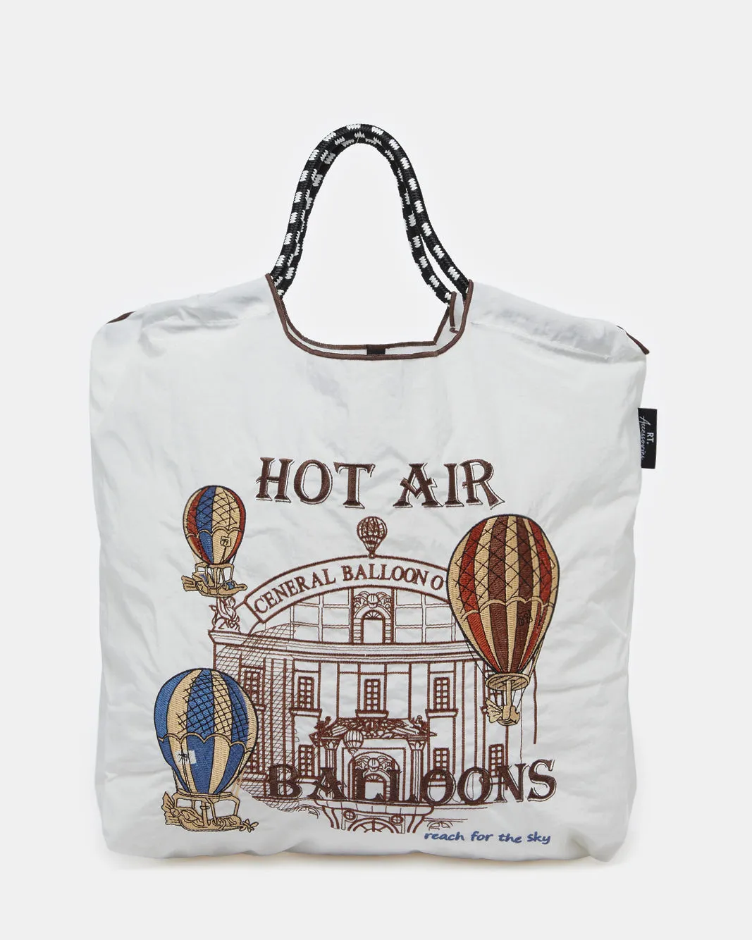Women White Hot Air Print Shopper Bag sold by Redtag