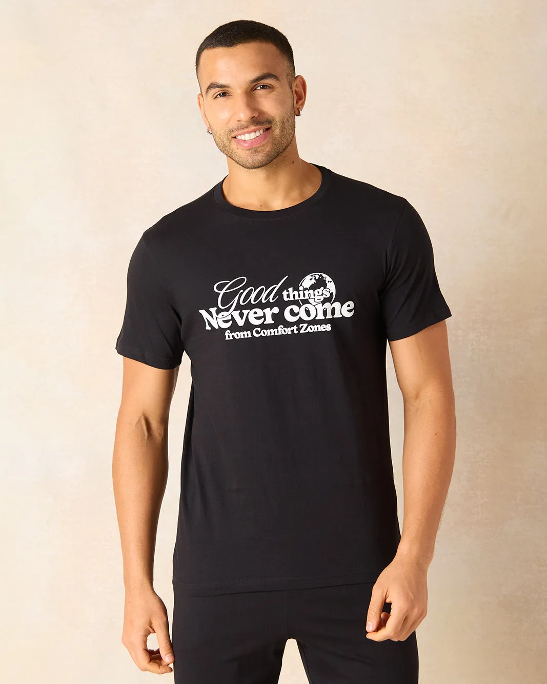 Men Black Printed Pyjama Set (2 Piece) sold by Redtag product image thumbnail 2