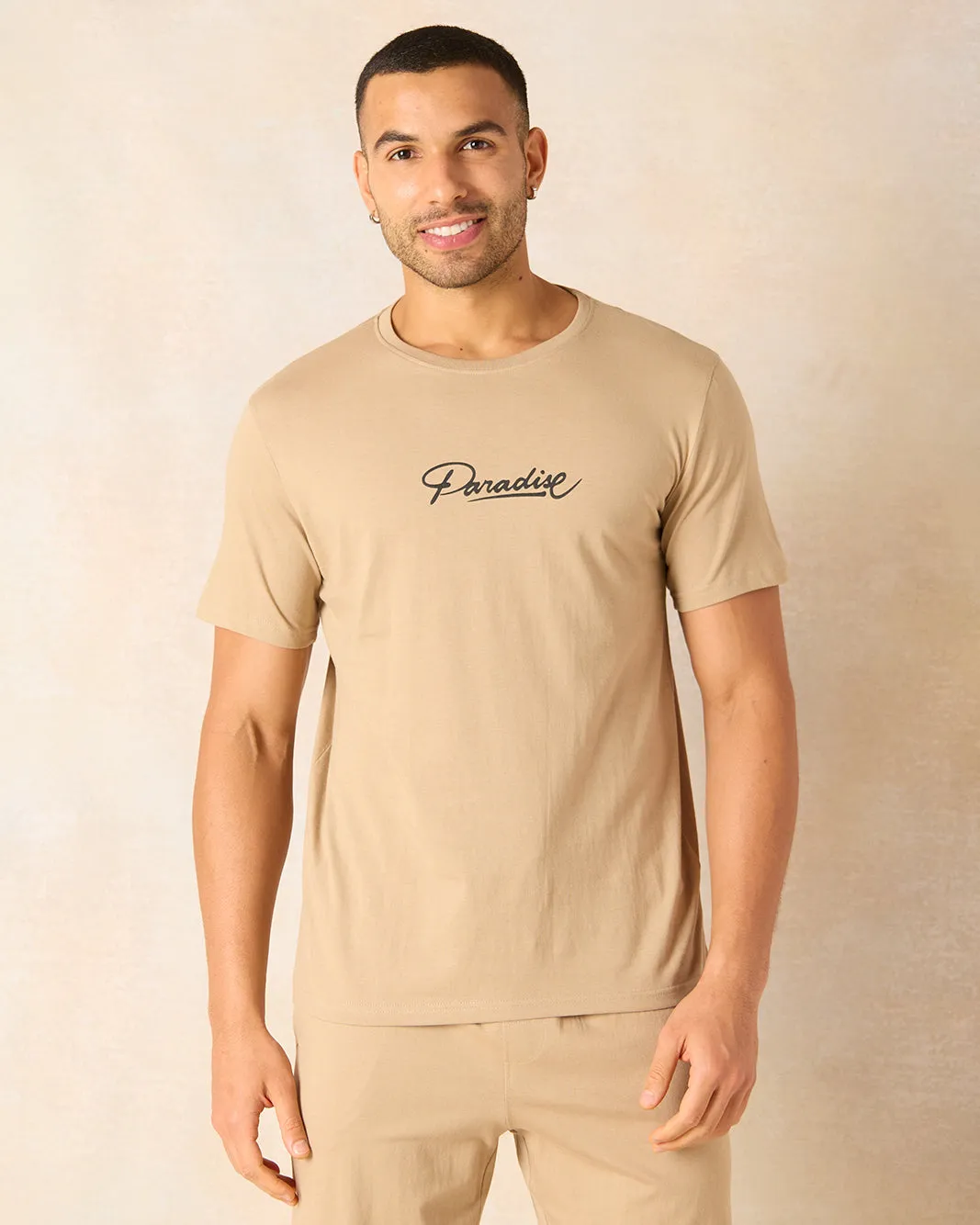 Men Beige Printed Pyjama Set (2 Piece) sold by Redtag product image thumbnail 2