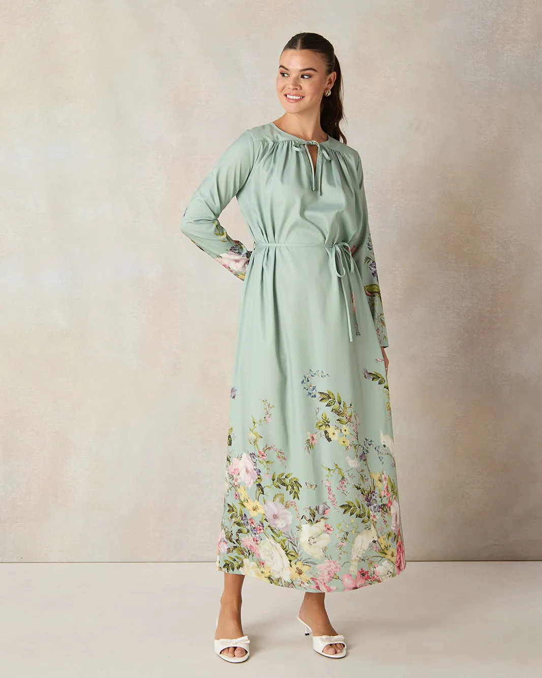 Women Green Printed Dress sold by Redtag