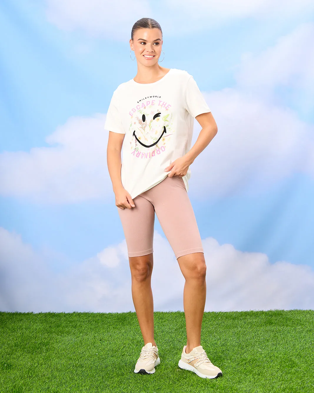 Women Pink Solid Biker Shorts sold by Redtag product image thumbnail 2