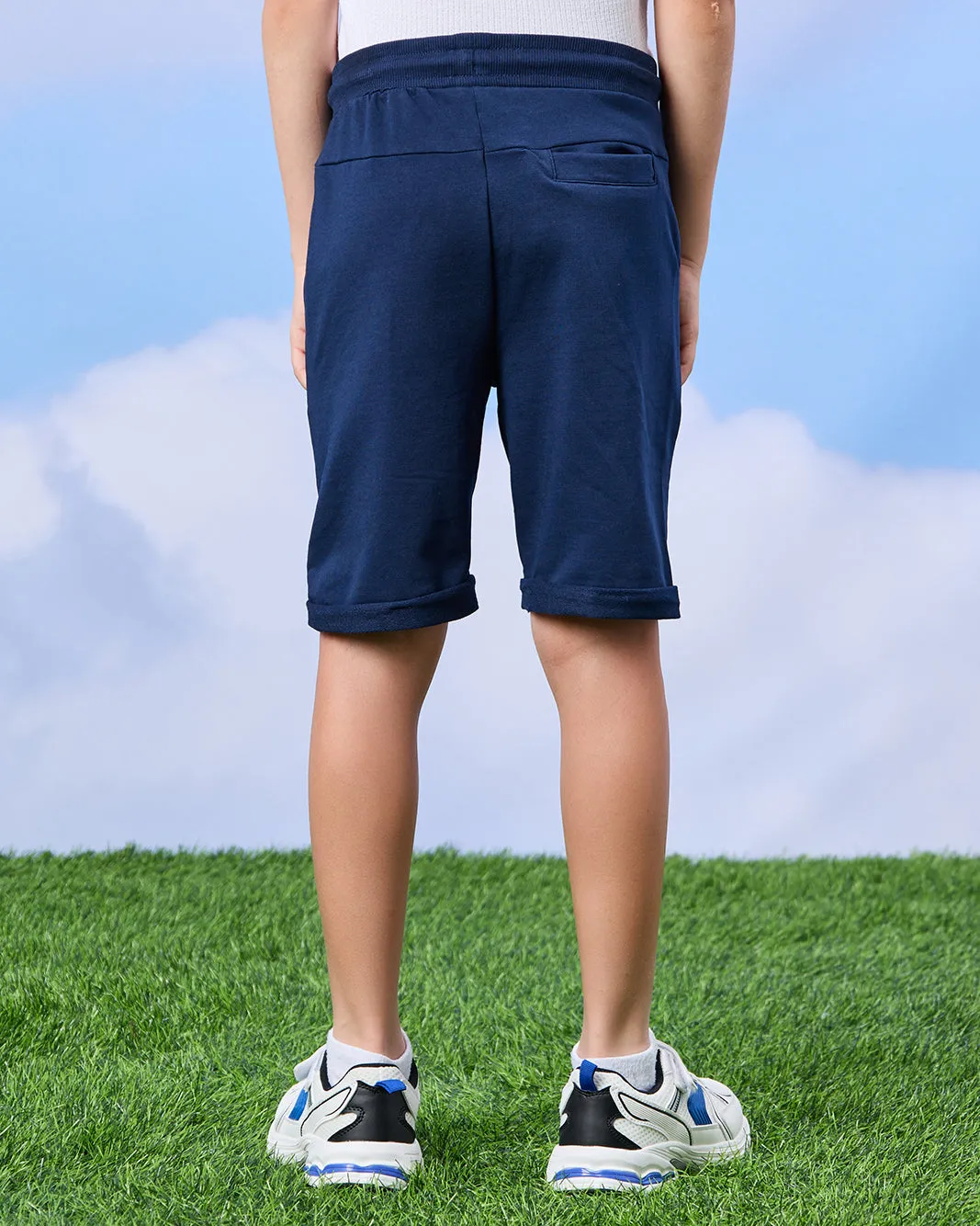 Boys Navy Elasticated Waist Active Shorts sold by Redtag product image thumbnail 3