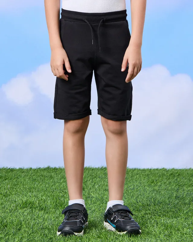 Boys Black Elasticated Waist Active Shorts sold by Redtag