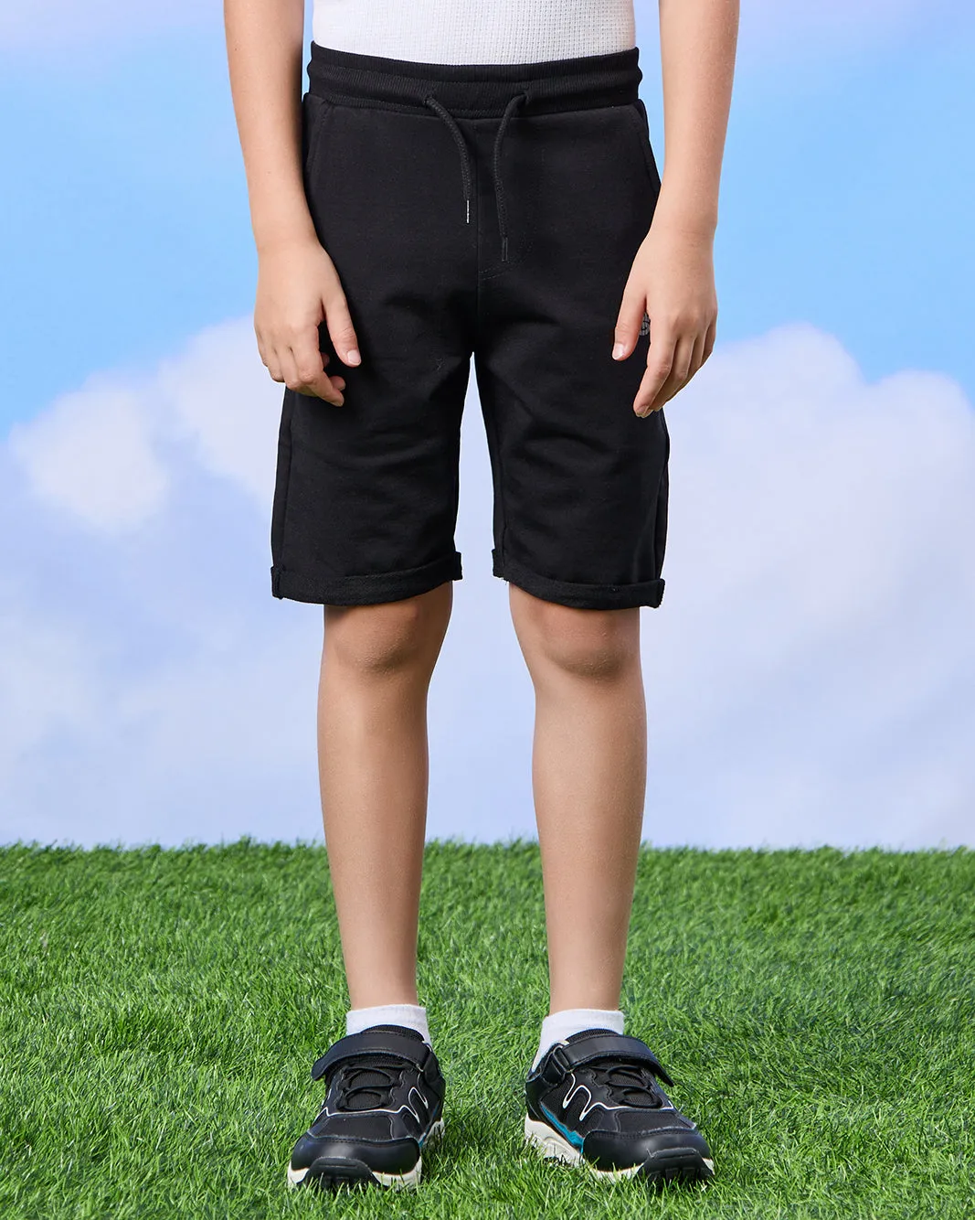 Boys Black Elasticated Waist Active Shorts sold by Redtag